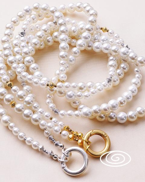 Moorea PerlenBeads 88 SilverShiny, lange Perlen Wechselkette